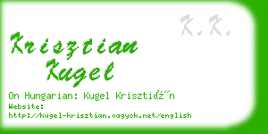 krisztian kugel business card